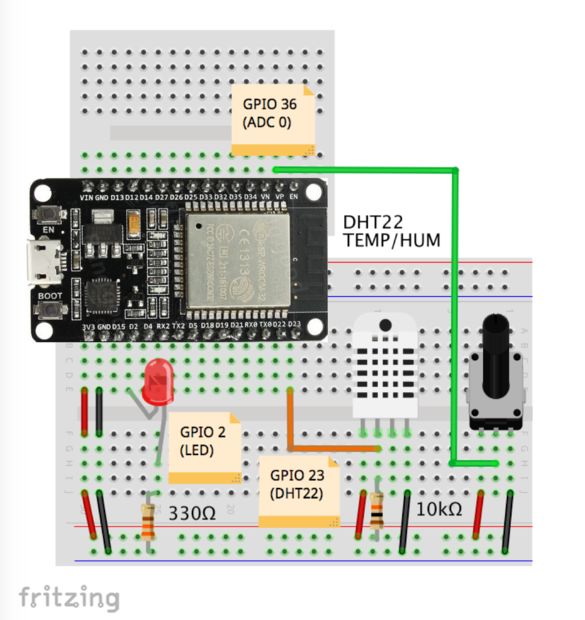 ESP32 And OLED Display: Internet Clock - DHT22 - Hackster.io