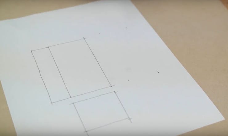 Draw the housing pieces on a paper template