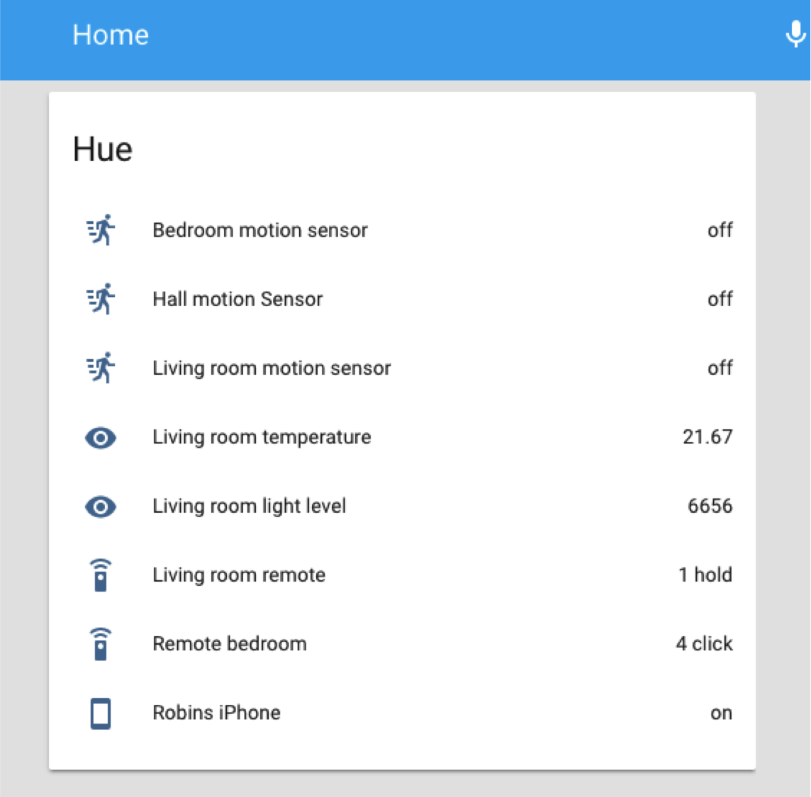 home assistant hue switch