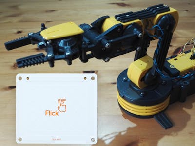 Raspberry Pi as a Robotic Arm Controller with Flick HAT