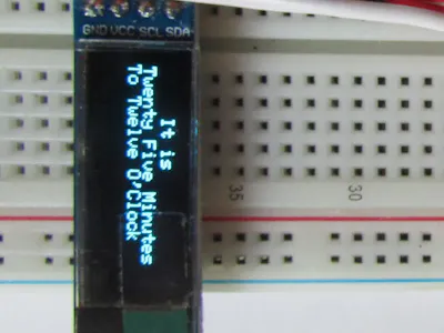 Arduino To The Minute Word Clock Oled Display Arduino Project Hub