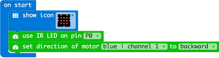 Configure IR LED and motors