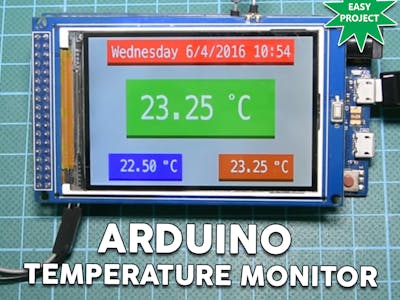 Arduino Temp. Monitor And Real Time Clock With 3.2" Display