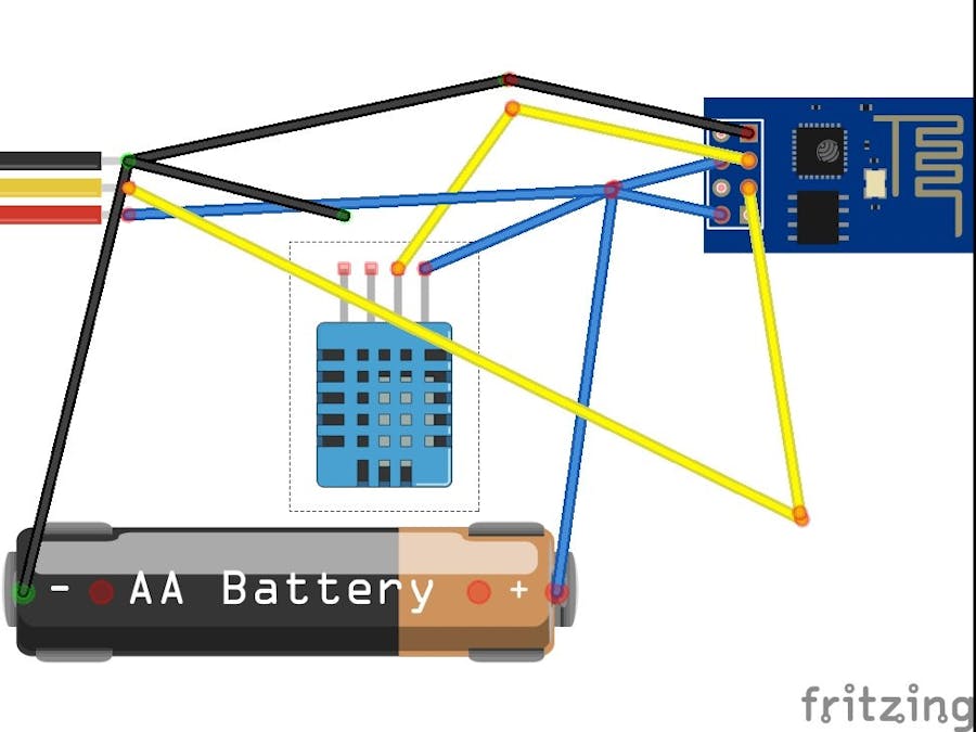 ESP8266-01 PIR and DHT on Thingspeak