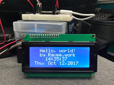 SunFounder IIC 20x4 LCD + Particle Photon