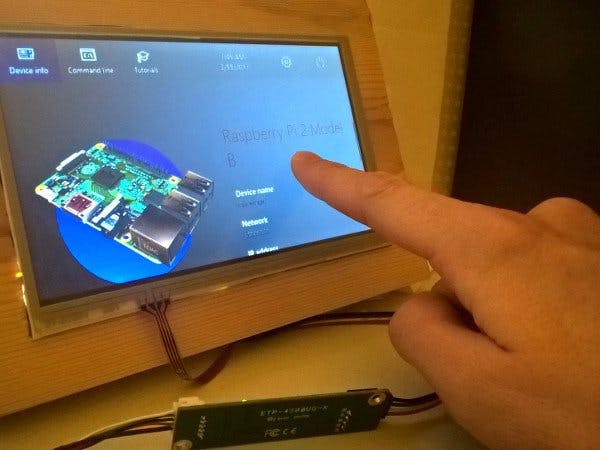 Raspberry Pi IoT with Touchscreen on ETP-4500UG-X Controller