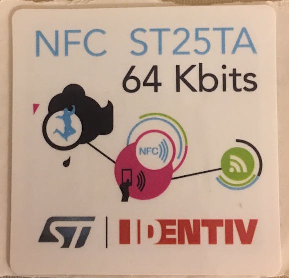 Sample (ST25TA) NFC tag