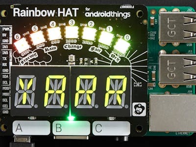 Raspberry Pi Colour Clock with RainbowHAT