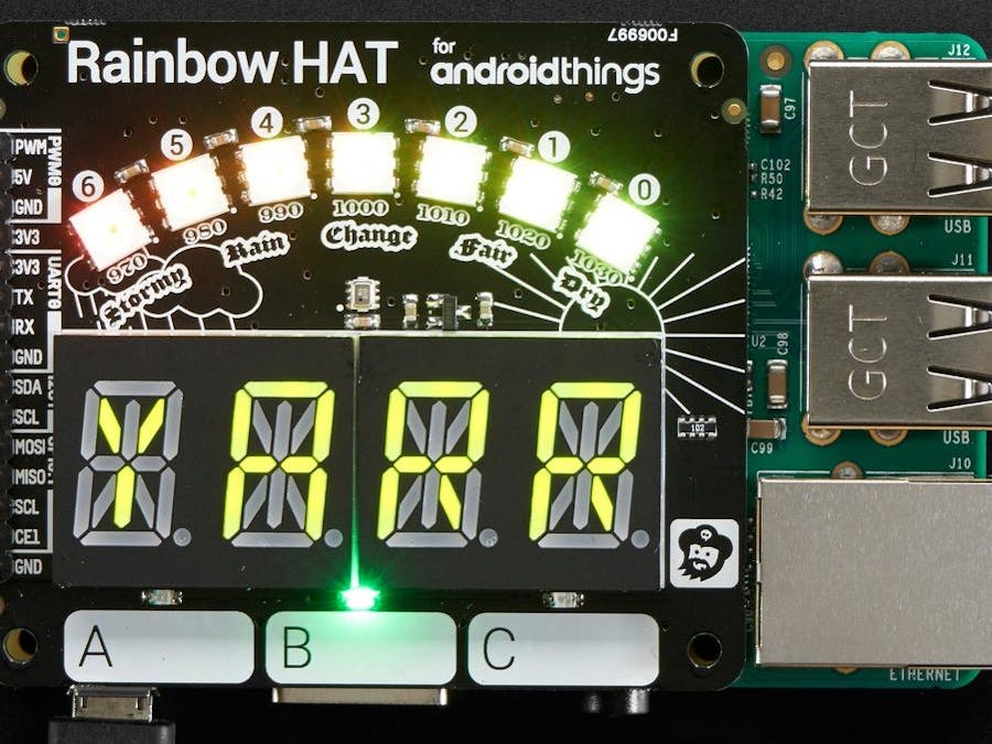 Raspberry Pi Colour Clock with RainbowHAT