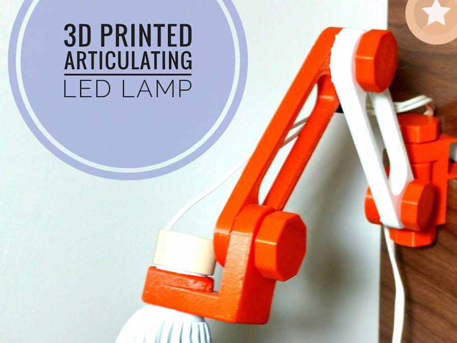 3D Printed Articulating LED Lamp