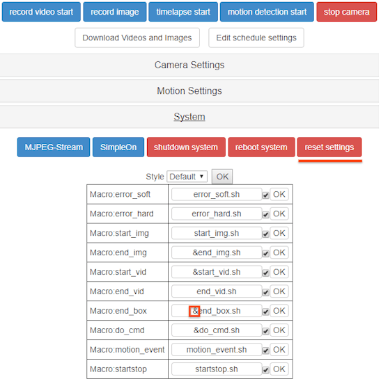 Ampersand Before end_box.sh in Settings