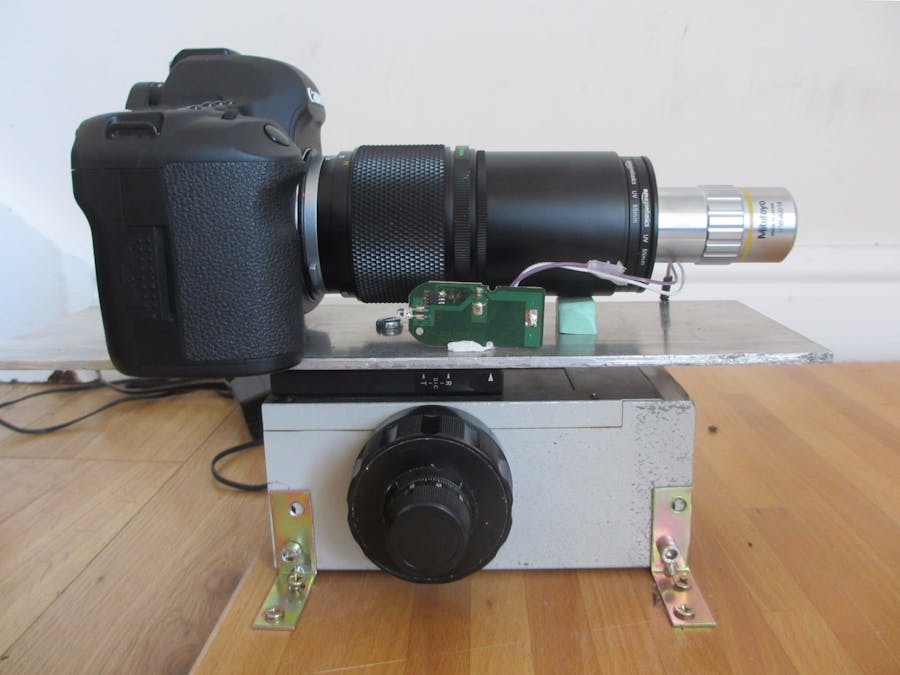 Focus Stacking Rail Made From a Microscope Focus Block