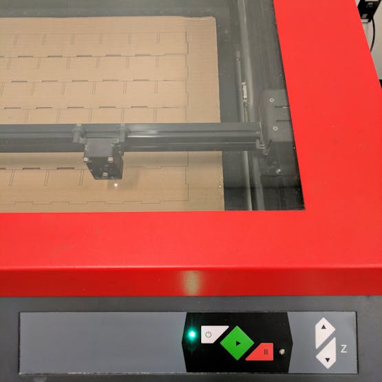 Laser cutter in action