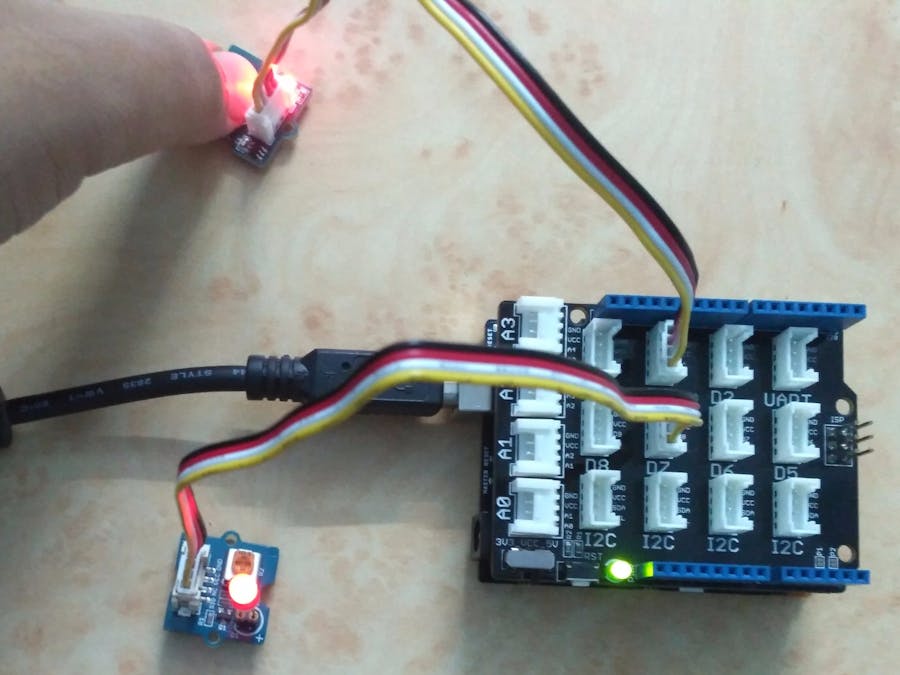 Using Grove Touch Sensor To Control Grove LED