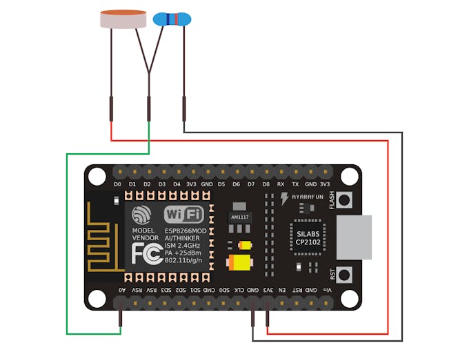 How To Connect The Ultrasonic And Ldr Sensors With Nodemcu Arduino Project Hub 9510