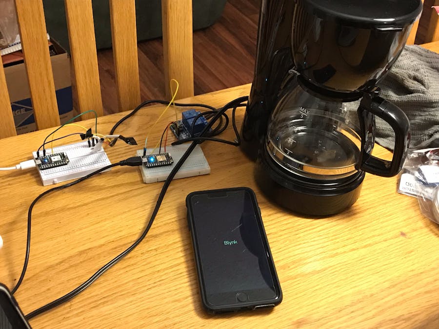 Coffee Starter Using Blynk Hackster Io