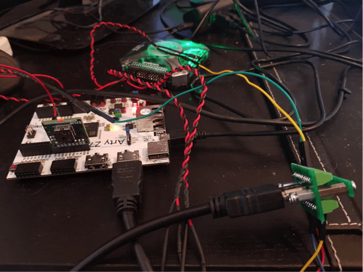 HDMI breakout connected to the Digital Discovery