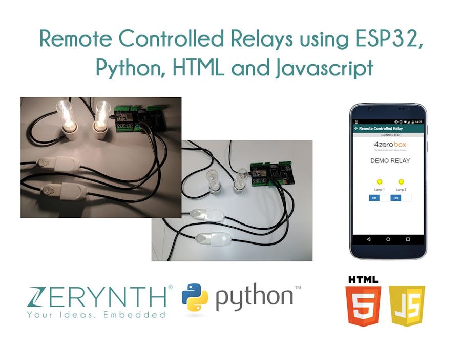 Remote Controlled Relays Using ESP32, Python And Javascript