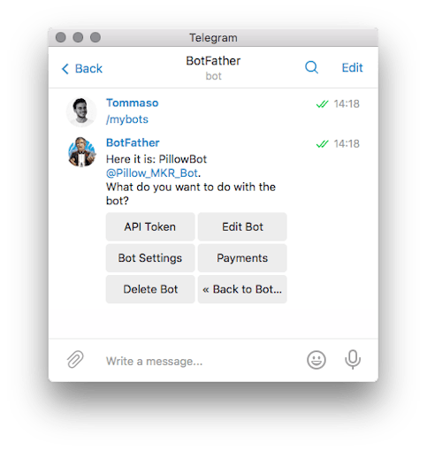 Text @BotFather with the /mybots command, and select your bot and Bot Settings