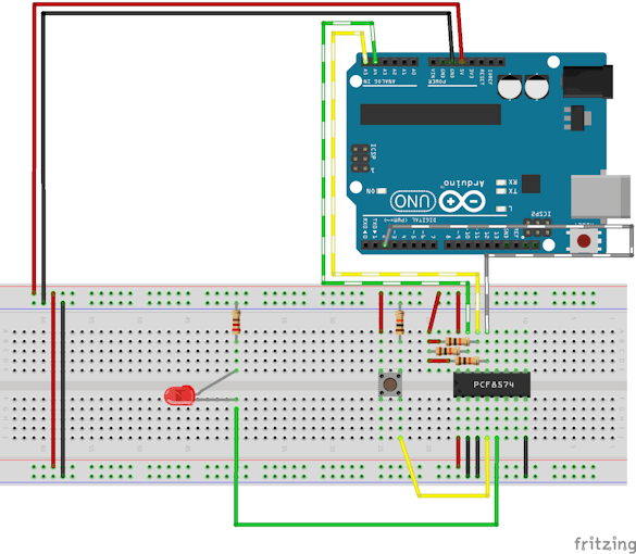 PCF8574 Digital I2C I/O Expander Easy Lib (2 Wires for All) - Hackster.io