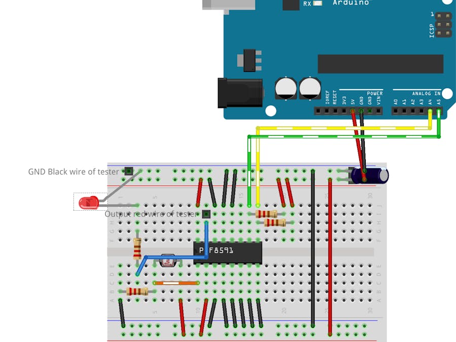 PCF8591 I2C Analog I/O Expander Easy Lib (2 Wire for All)