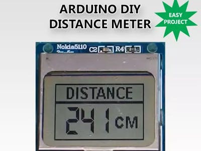 DIY Distance Meter with Arduino and a Nokia 5110 Display