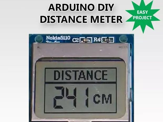 DIY Distance Meter with Arduino and a Nokia 5110 Display
