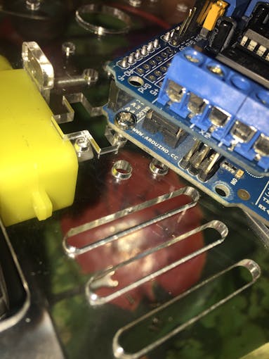 stick the motor shield on the arduino board