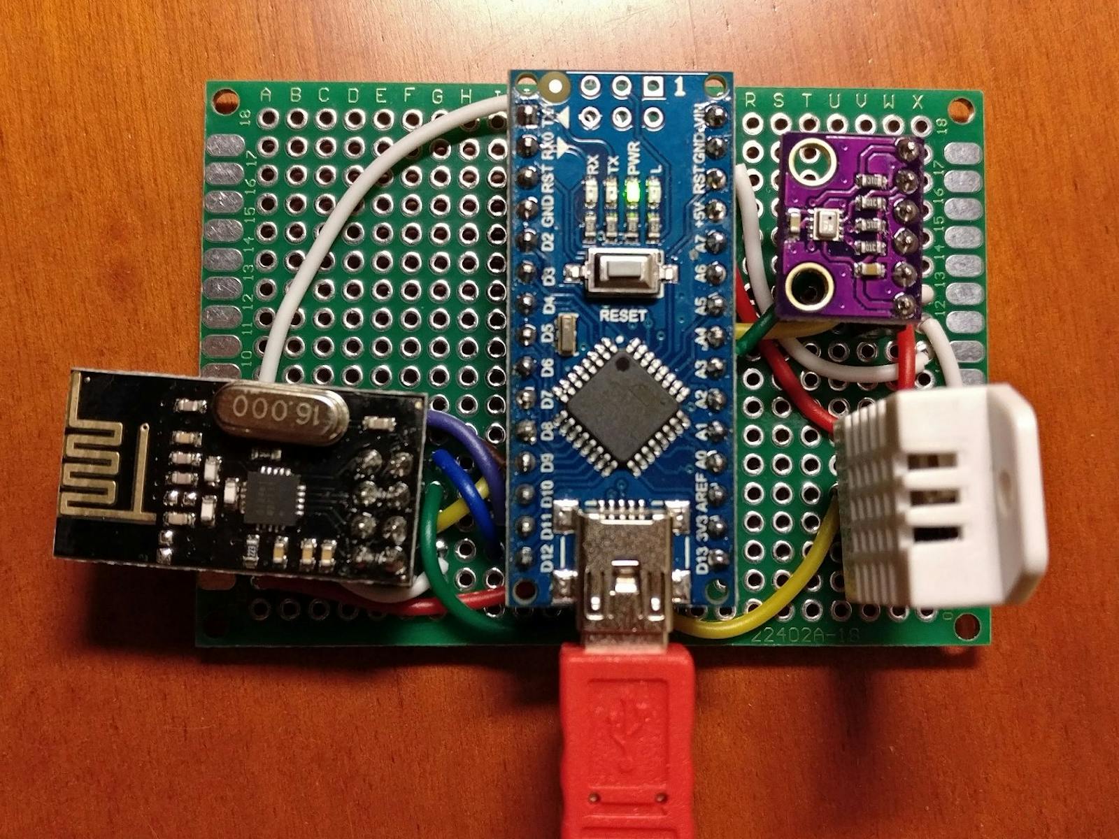 NRF24L01 and Arduino Nano based Wireless Industrial Temperature