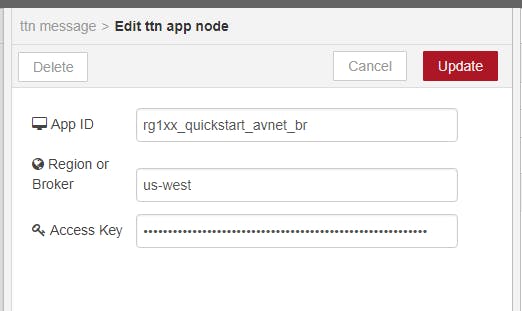 Get the configuration in the TTN application https://console.thethingsnetwork.org/applications/