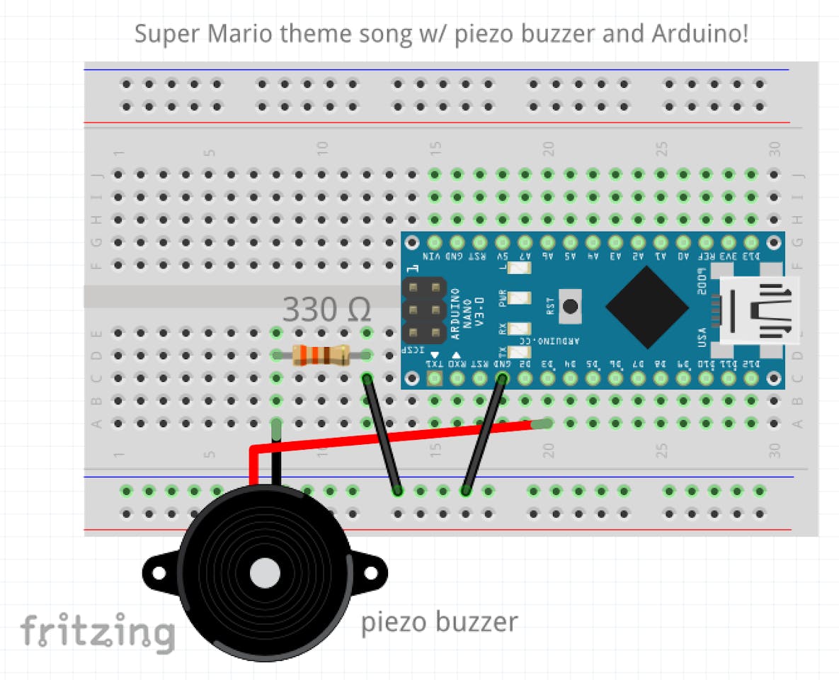 super mario theme song w piezo buzzer and arduino arduino project hub