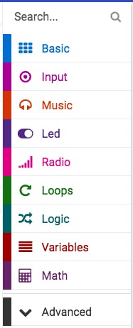 You can see the options for different kinds of blocks in the side panel.