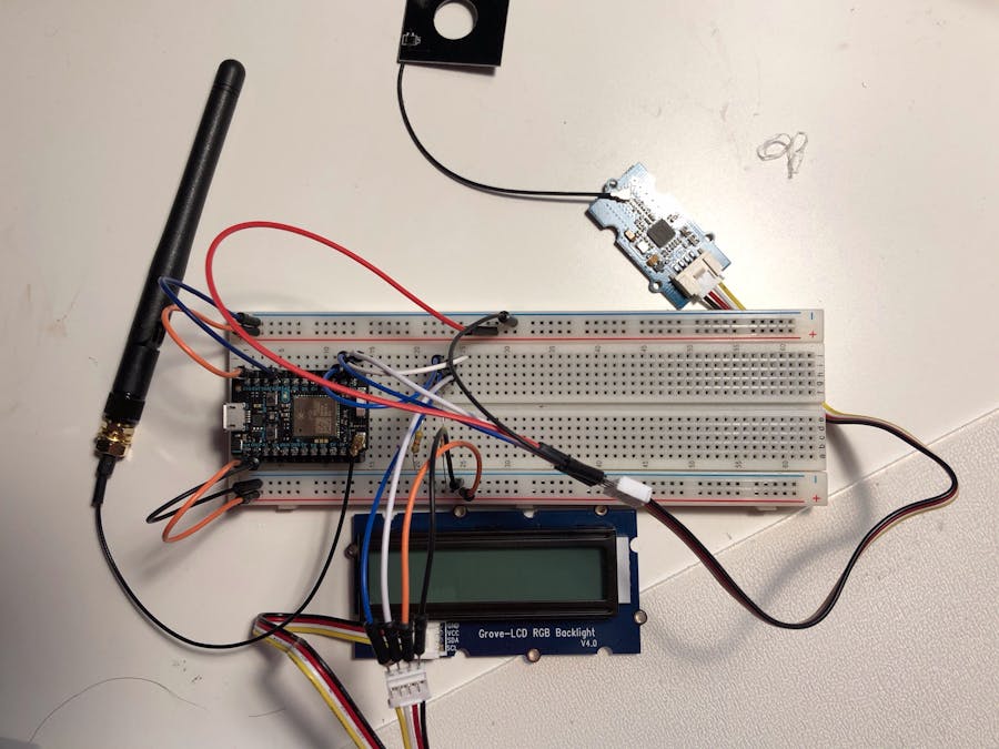 Particle Photon + Grove NFC + Grove LCD via I2C