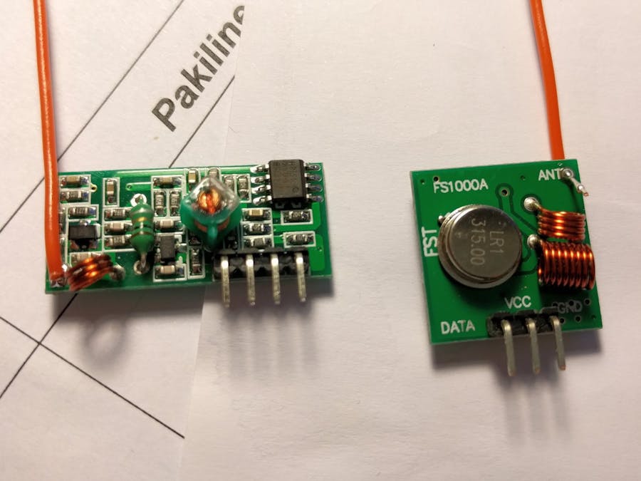 Radio Frequency Transmitter & Receiver Module with Arduino