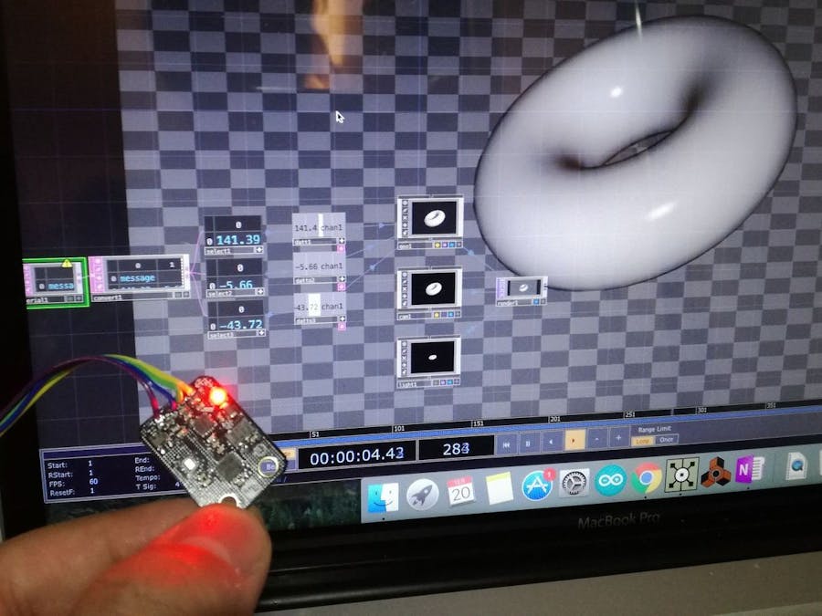 3dcg Control Using Touchdesigner 10 Dof Mems Imu Sensor Hackster Io