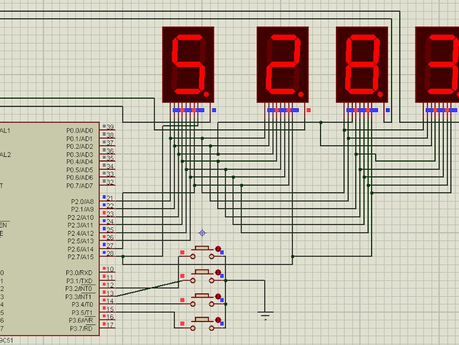 Electronic Voting Machine Using 8051  with 7-Segment Display