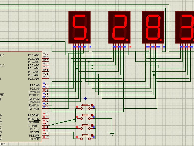 Electronic Voting Machine Using 8051 with 7-Segment Display