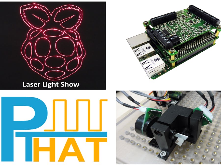 Pulse Train HAT Controlling Laser Light Show Raspberry Pi