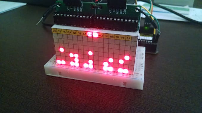 Digital And Binary Clock With Two Led Matrix And Rtc Arduino Project Hub