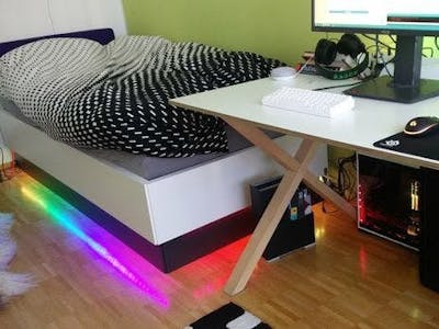 RGB Lighting Reactive to Music and WiFi Controlled
