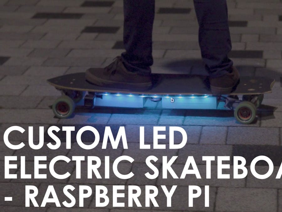 Custom LED Lights on DIY Electric Skateboard - Raspberry Pi