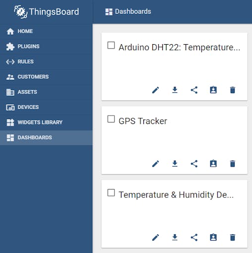 Click the "Dashboards" tab and click your device tile to view its dashboard!