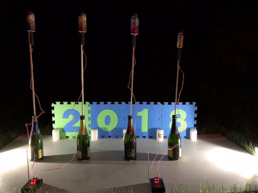 Alexa-powered rocket fireworks launcher