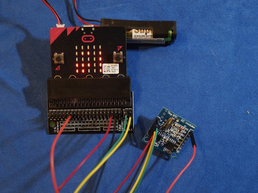 Micro:Bit Binäruhr mit RTC - micro:bit binary clock with RTC