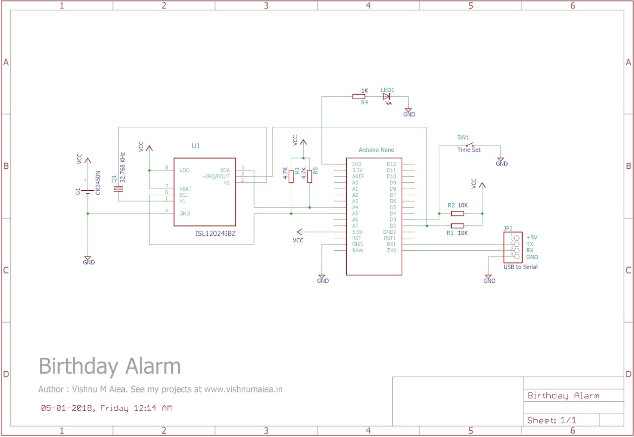 Birthday Reminder That Runs For 50 Years Arduino Project Hub