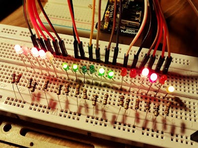  Arduino 24h Binary Clock with Seconds (17 LEDs)