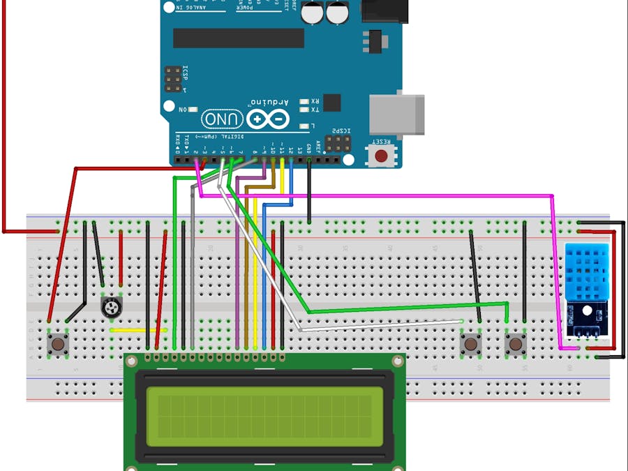 Clock without using RTC in Arduino with Temperature and humi