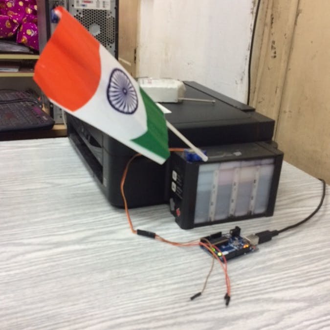 Republic Day Flag Using Servo Sweep