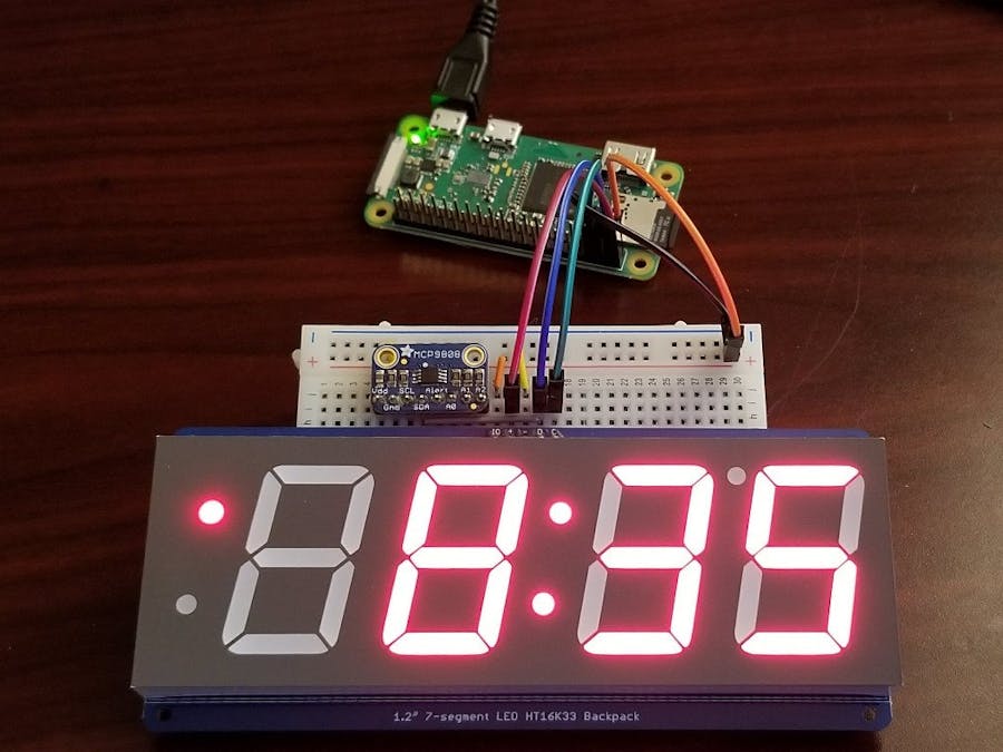 Raspberry Pi Clock With Temperature