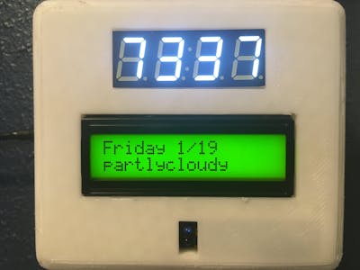 Multi functional display for weather, time, and date